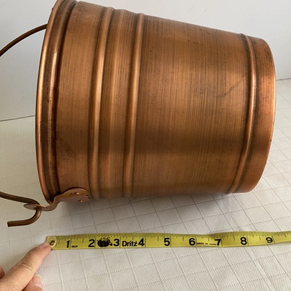 Smith & Hawken Copper hearthside bucket 2003 flower planter pot - Picture 8 of 10